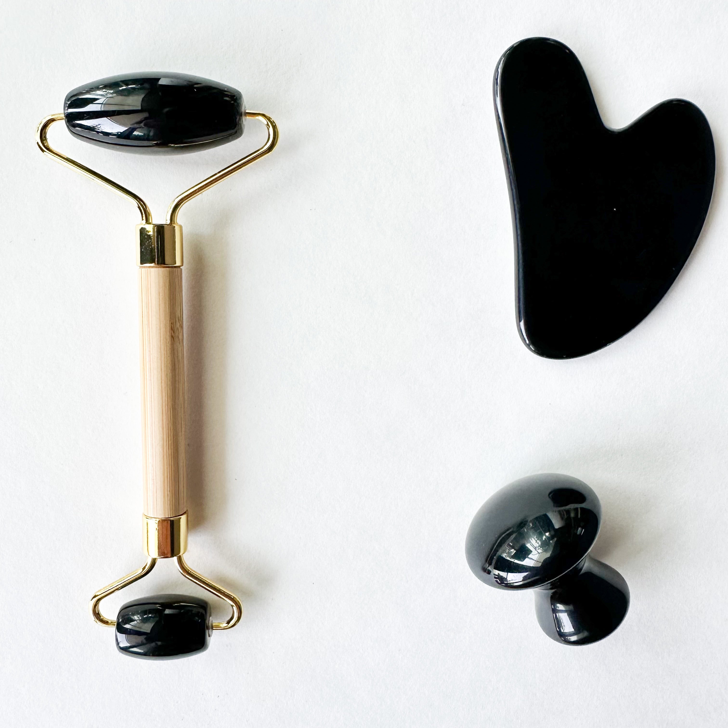 Ultimate Gua Sha Kit – Jade, Rose Quartz & Obsidian-1