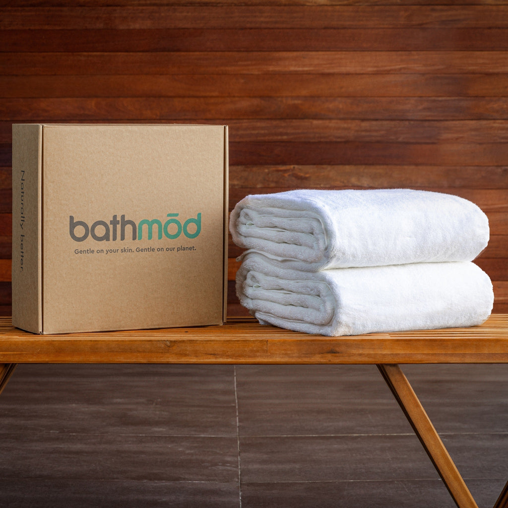 Luxury Organic Bath Sheets (Two Pack) - GOTS Certified, Soft, Eco-Friendly-0